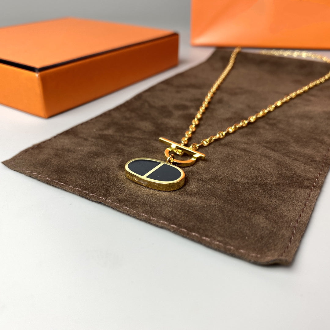 ¡®Lume Jewels¡¯CHAINE VERSO BLACK CERAMIC NECKLACE