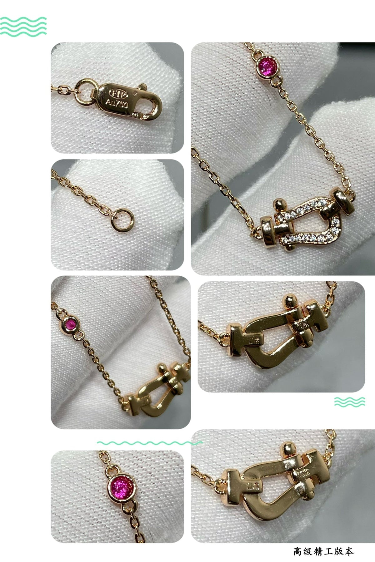 ¡®Lume Jewels¡¯FORCE 10 DIAMOND PINK GOLD NECKLACE