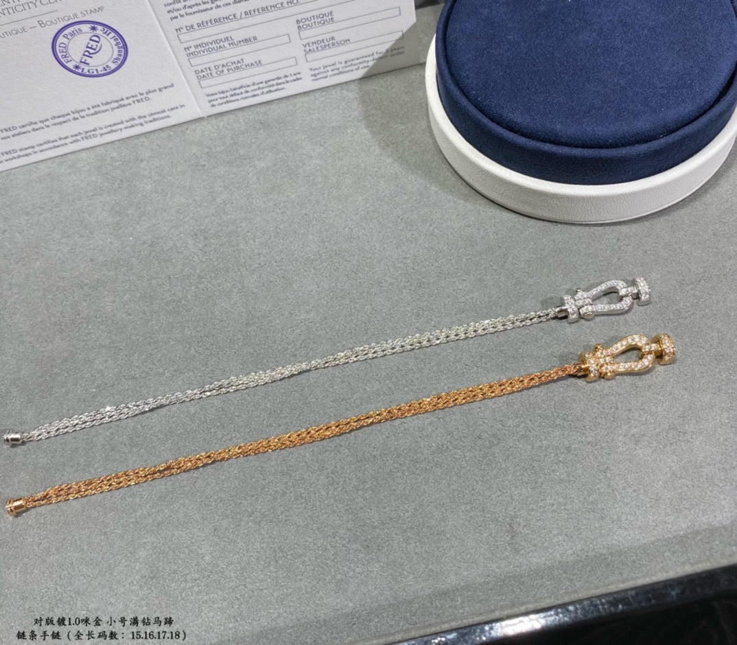 ¡®Lume Jewels¡¯FORCE SMALL HORSESHOE DIAMOND CHAIN ROPE BRACELET