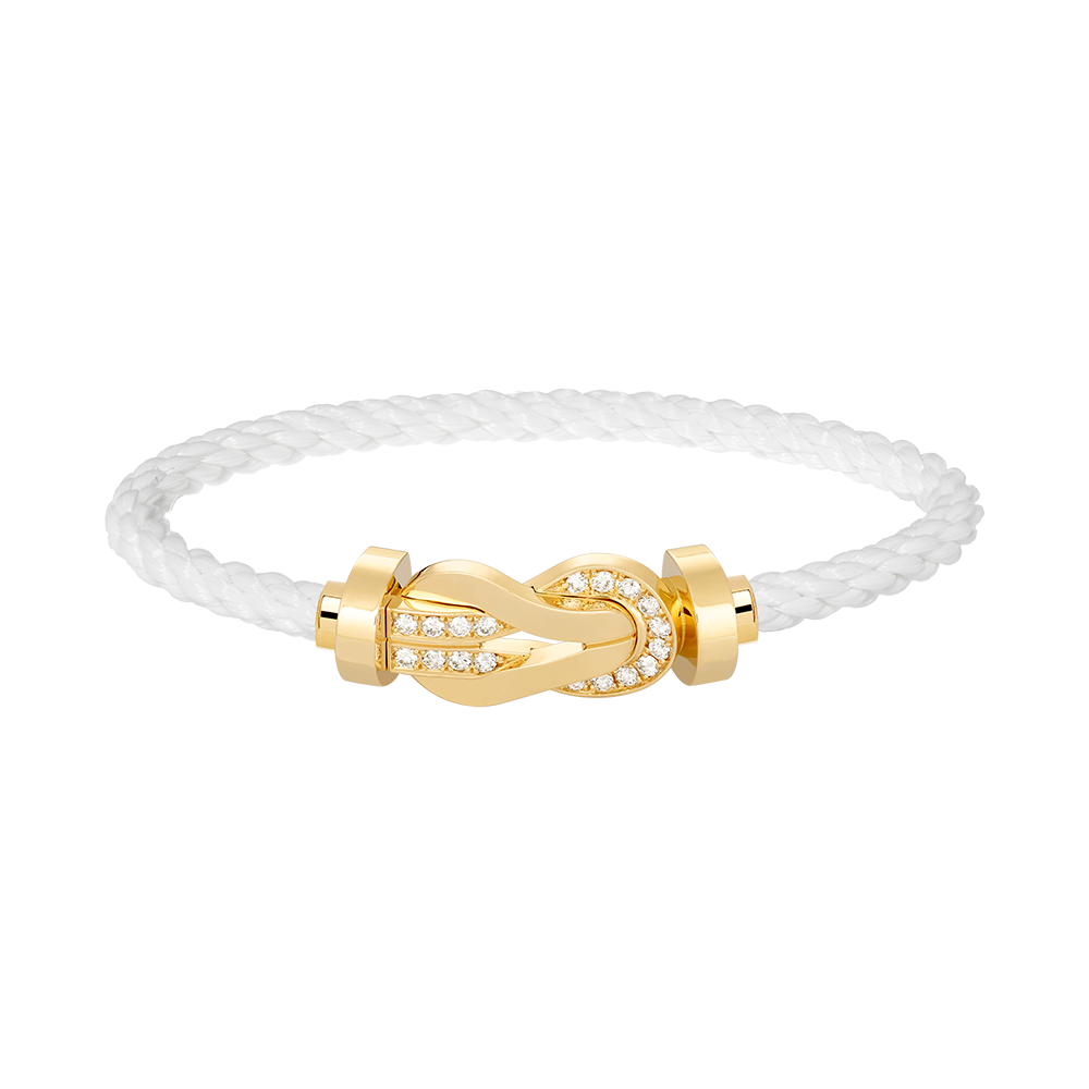 ¡®Lume Jewels¡¯CHANCE LARGE 8 FIGURE BUCKLE HALF DIAMOND BRACELET GOLD