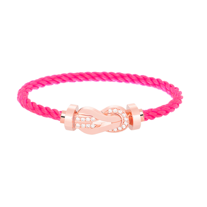 ¡®Lume Jewels¡¯CHANCE LARGE 8 FIGURE BUCKLE HALF DIAMOND BRACELET ROSE GOLD