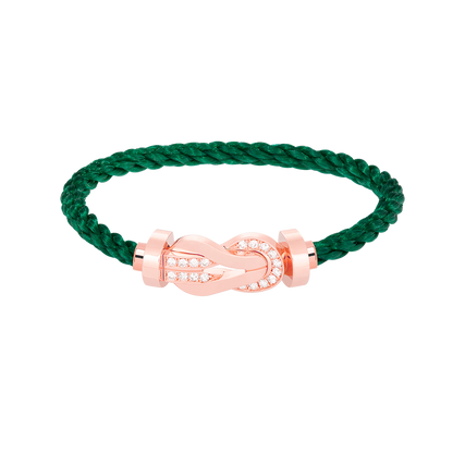 ¡®Lume Jewels¡¯CHANCE LARGE 8 FIGURE BUCKLE HALF DIAMOND BRACELET ROSE GOLD
