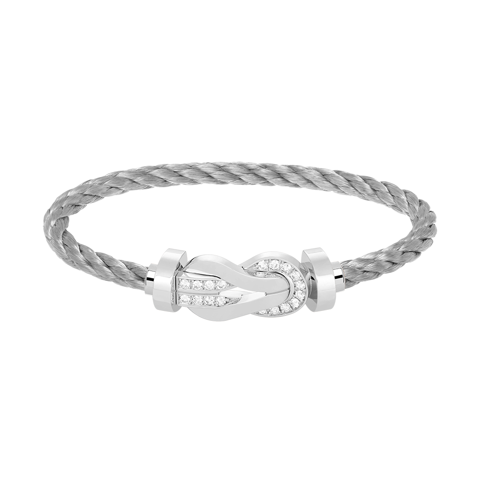 ¡®Lume Jewels¡¯CHANCE LARGE 8 FIGURE BUCKLE HALF DIAMOND BRACELET SILVER