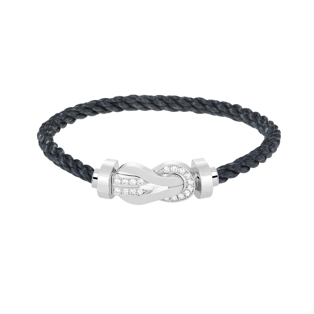 ¡®Lume Jewels¡¯CHANCE LARGE 8 FIGURE BUCKLE HALF DIAMOND BRACELET SILVER