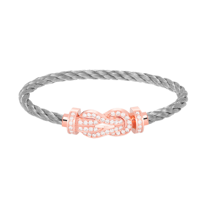 ¡®Lume Jewels¡¯CHANCE LARGE 8 FIGURE BUCKLE FULL DIAMOND BRACELET ROSE GOLD