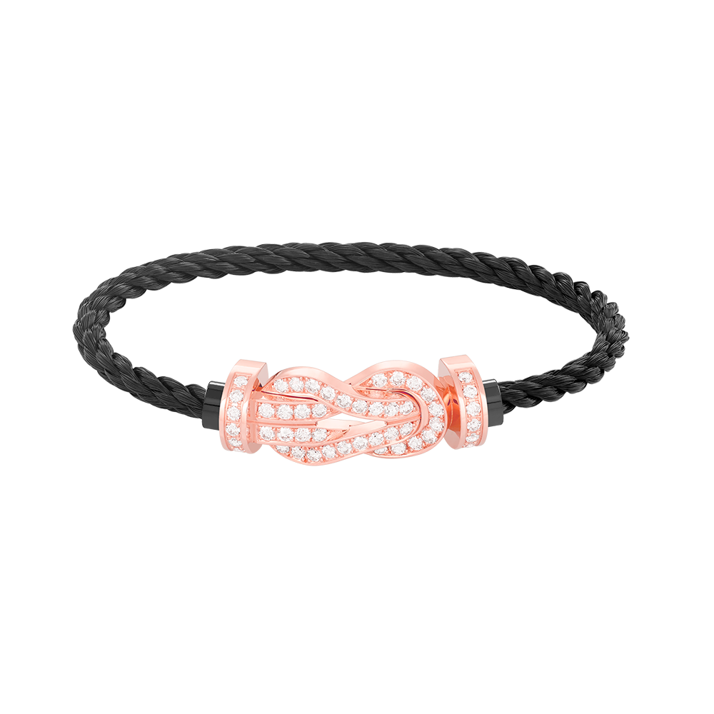 ¡®Lume Jewels¡¯CHANCE LARGE 8 FIGURE BUCKLE FULL DIAMOND BRACELET ROSE GOLD