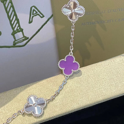 [Lume Jewels]New  CLOVER 5 MOTIF VIOLET BRACELET COLLECTION
