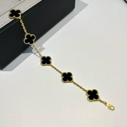 [Lume Jewels]New CLOVER 5 MOTIF ONYXS BRACELET COLLECTION