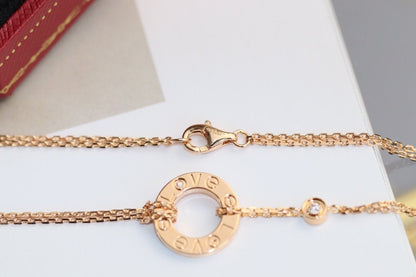 ¡®Lume Jewels¡¯LOVE NECKLACE ADJUSTABLE ROSE GOLD 2 DIAMOND