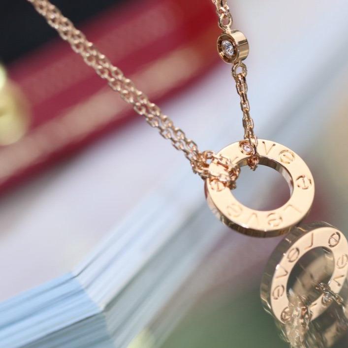 ¡®Lume Jewels¡¯LOVE NECKLACE ADJUSTABLE ROSE GOLD 2 DIAMOND