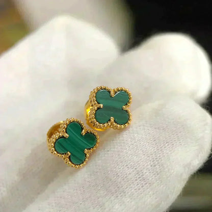 ¡®Lume Jewels¡¯CLOVER MINI 9.5MM MALACHITE  EARRINGS