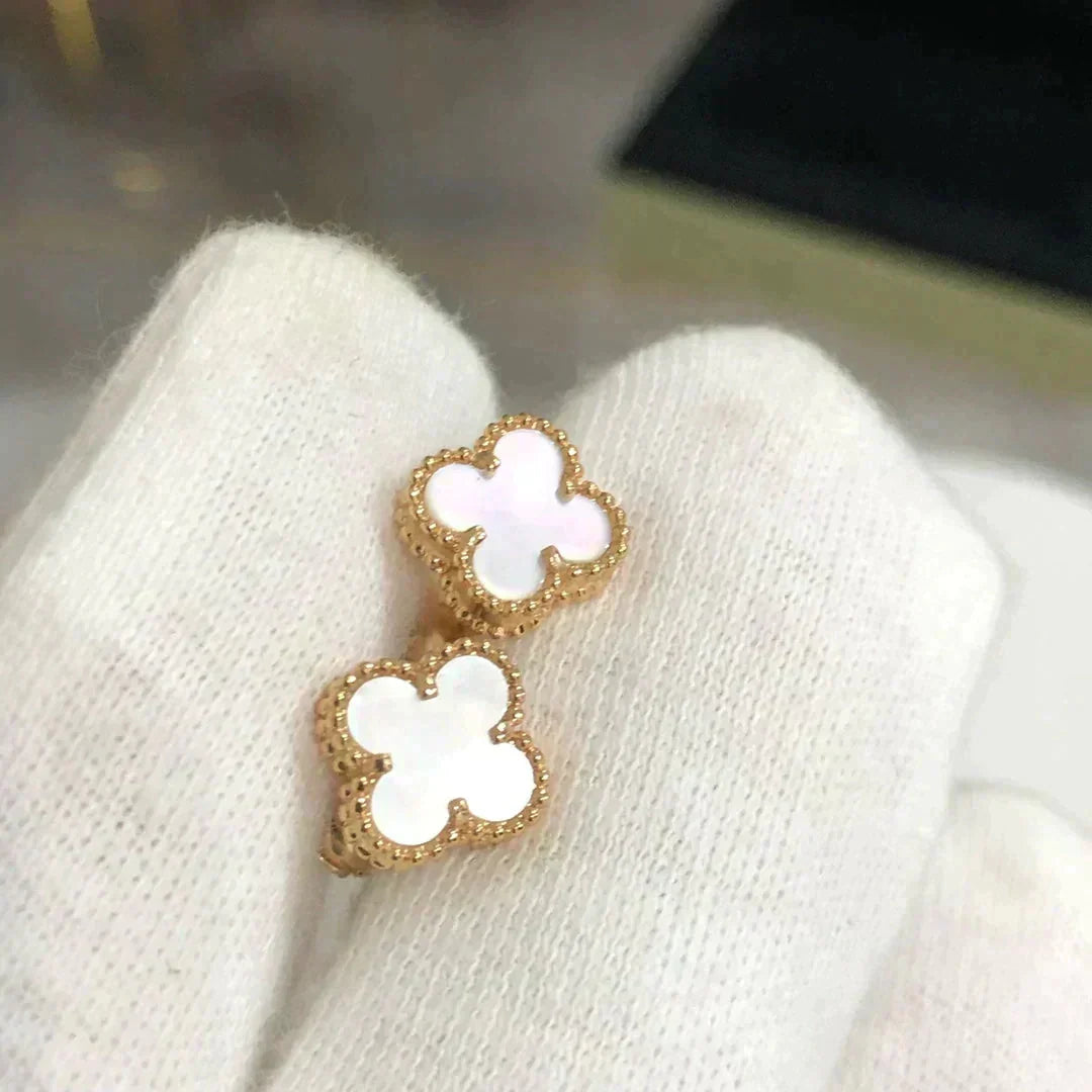 ¡®Lume Jewels¡¯CLOVER MINI 9.5MM WHITE MOP EARRINGS