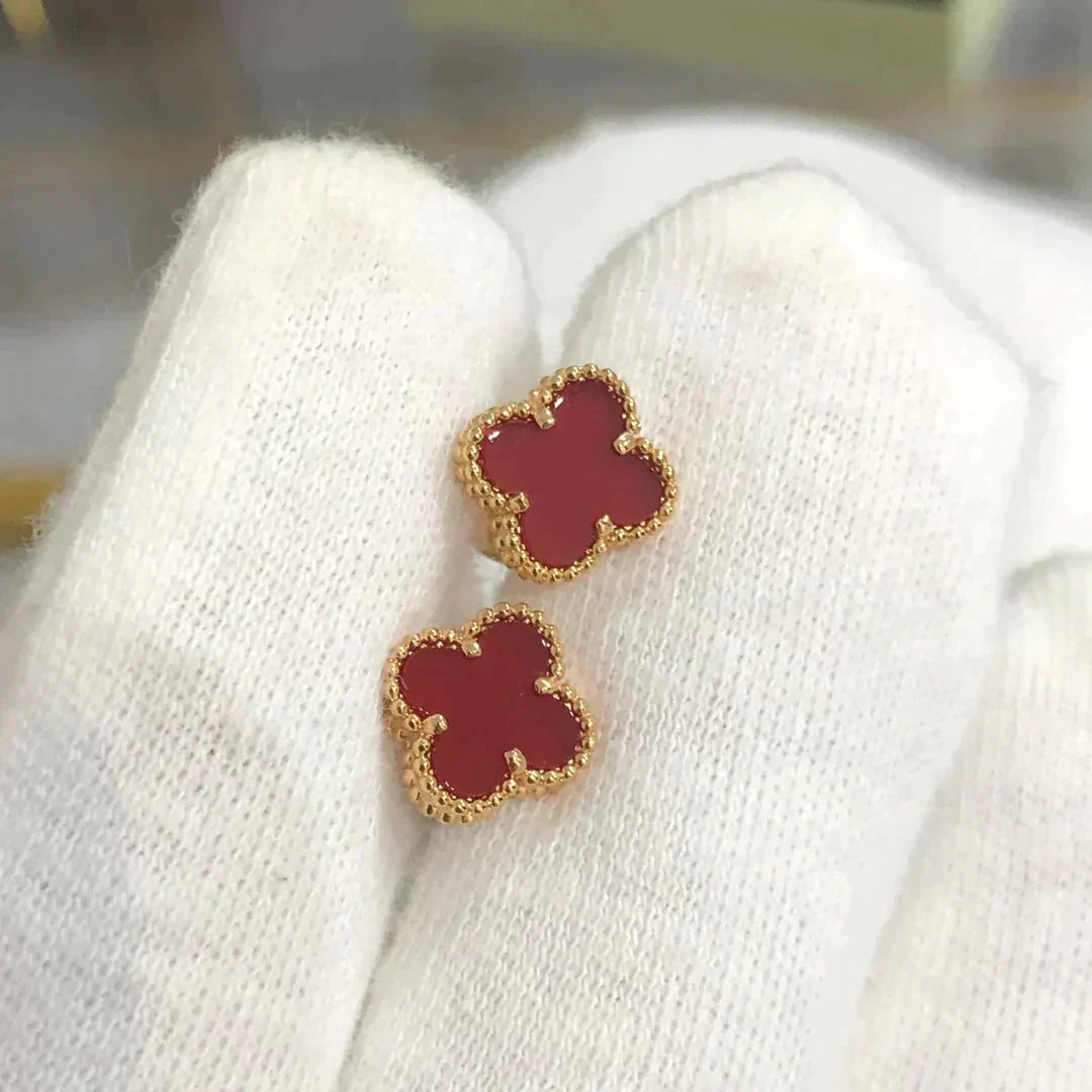 ¡®Lume Jewels¡¯CLOVER MINI 9.5MM CARNELIAN EARRINGS