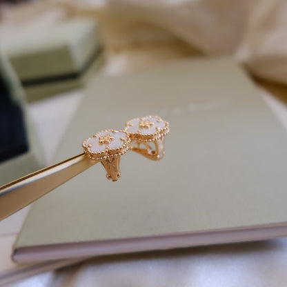 ¡®Lume Jewels¡¯LUCKY PINK GOLD WHITE MOP EARRINGS
