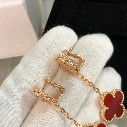 ¡®Lume Jewels¡¯CLOVER 2 MOTIF  LASER CARNELIAN EARRINGS