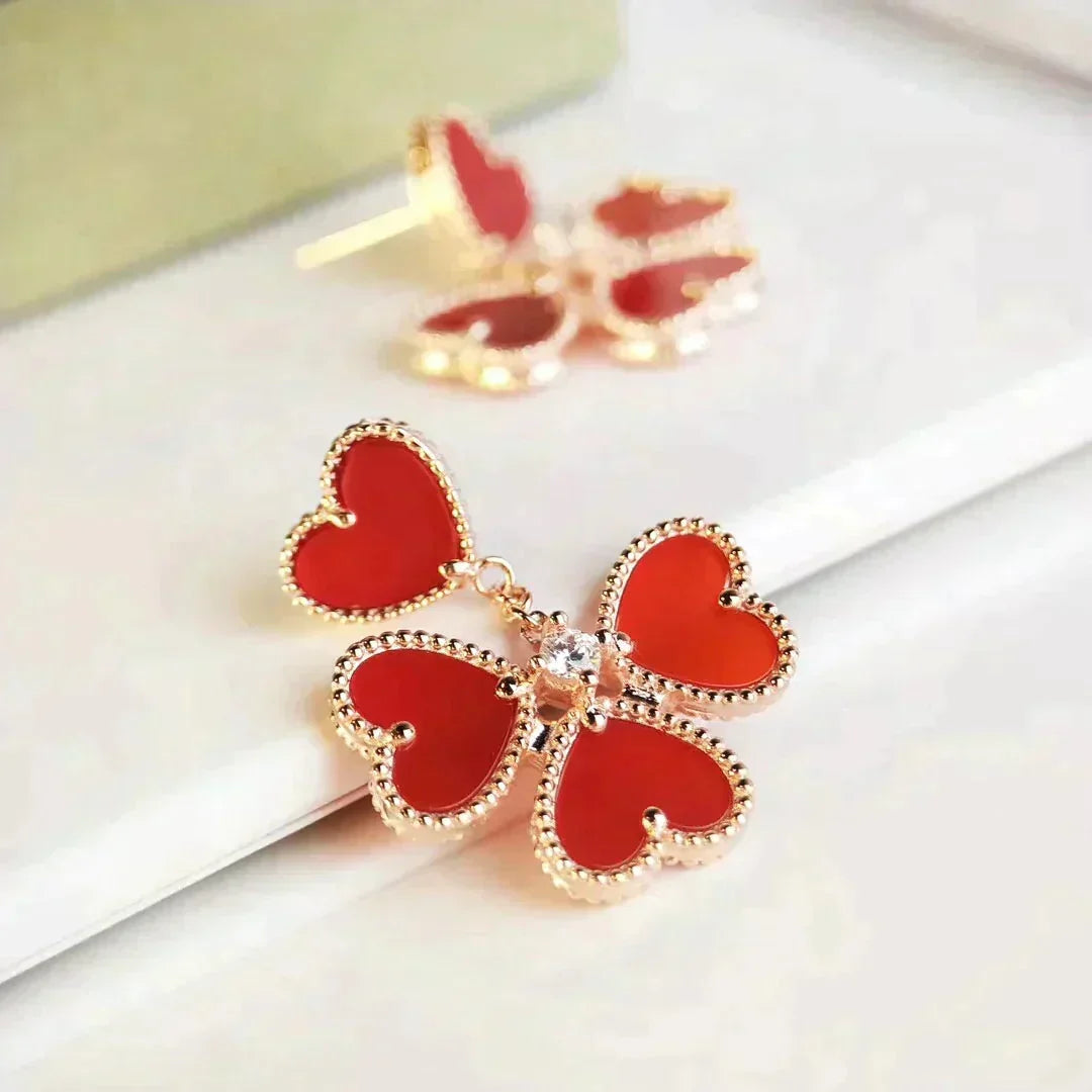 ¡®Lume Jewels¡¯SWEET CLOVER CARNELIAN EARRINGS
