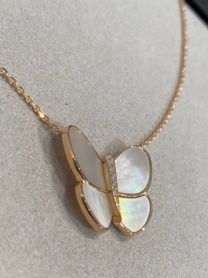 ¡®Lume Jewels¡¯BUTTERFLY GOLD MOP DIAMOND NECKLACE