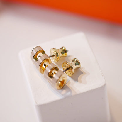 ¡®Lume Jewels¡¯MINI POP H GOLD EARRINGS GREY