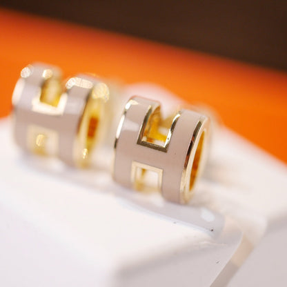 ¡®Lume Jewels¡¯MINI POP H GOLD EARRINGS GREY