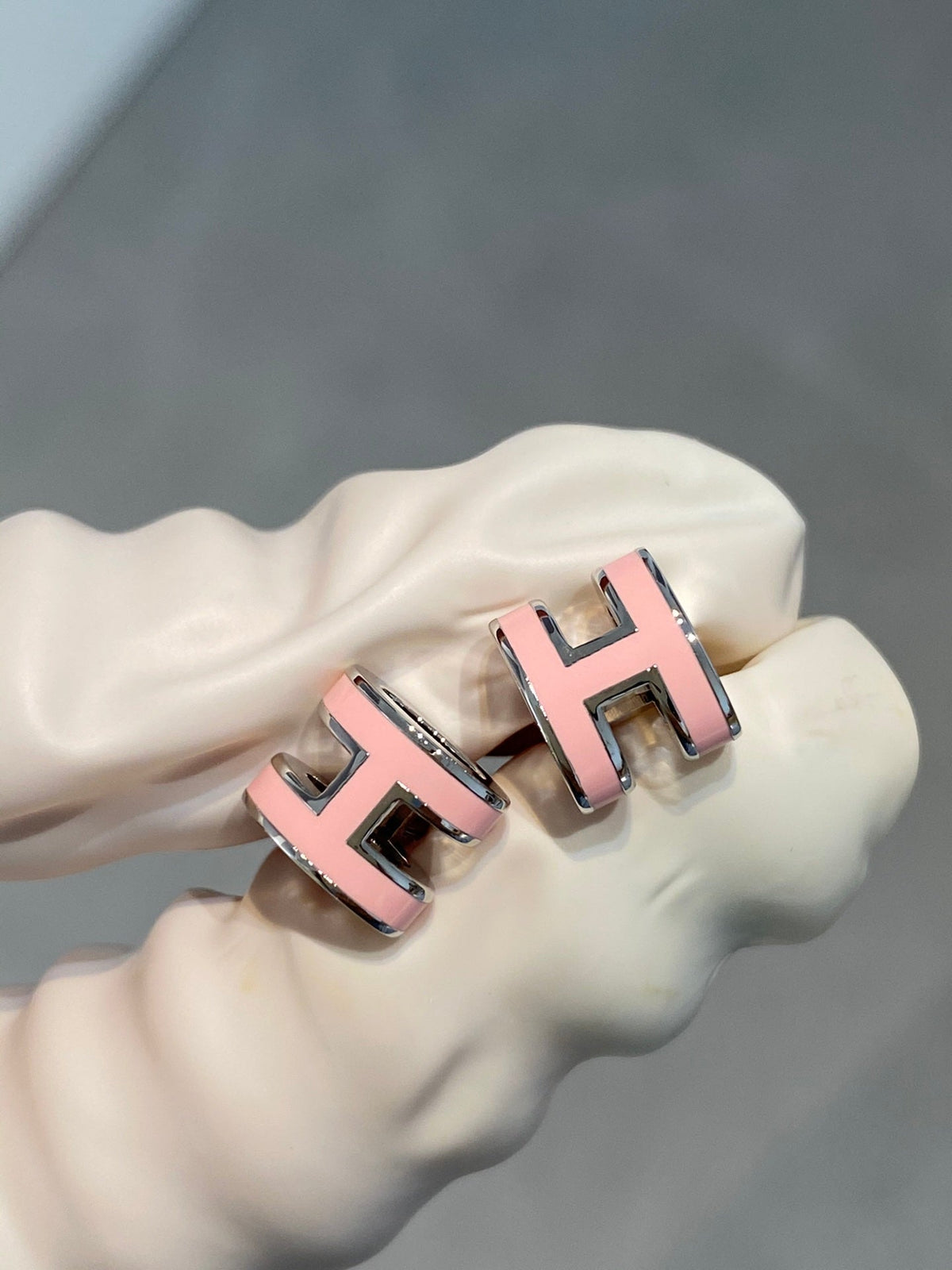 ¡®Lume Jewels¡¯MINI POP H SILVER EARRINGS PINK