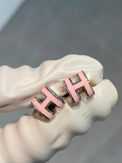 ¡®Lume Jewels¡¯MINI POP H SILVER EARRINGS PINK