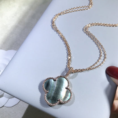 ¡®Lume Jewels¡¯CLOVER 25MM GOLD DARK MOP BIG CLOVER NECKLACE