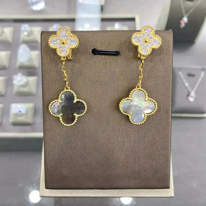 ¡®Lume Jewels¡¯CLOVER  2 MOTIFS  DIAMOND  EARRINGS (MULTIPLE CHOICESç´