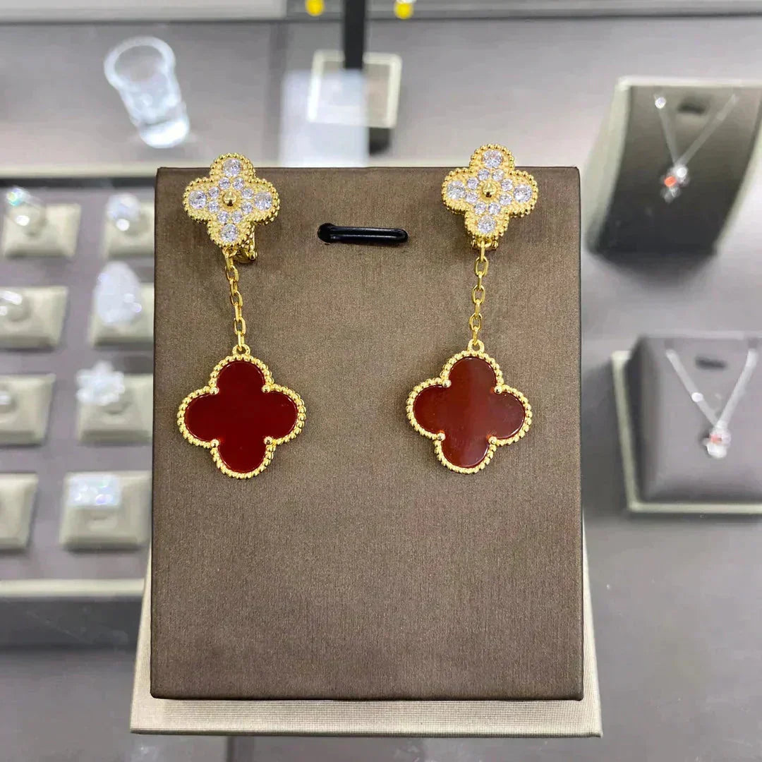 ¡®Lume Jewels¡¯CLOVER  2 MOTIFS  DIAMOND  EARRINGS (MULTIPLE CHOICESç´
