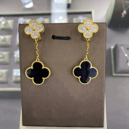 ¡®Lume Jewels¡¯CLOVER  2 MOTIFS  DIAMOND  EARRINGS (MULTIPLE CHOICESç´