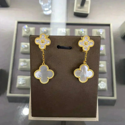 ¡®Lume Jewels¡¯CLOVER  2 MOTIFS  DIAMOND  EARRINGS (MULTIPLE CHOICESç´