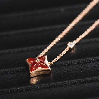 ¡®Lume Jewels¡¯STAR NECKLACE PINK GOLD 1 DIAMOND