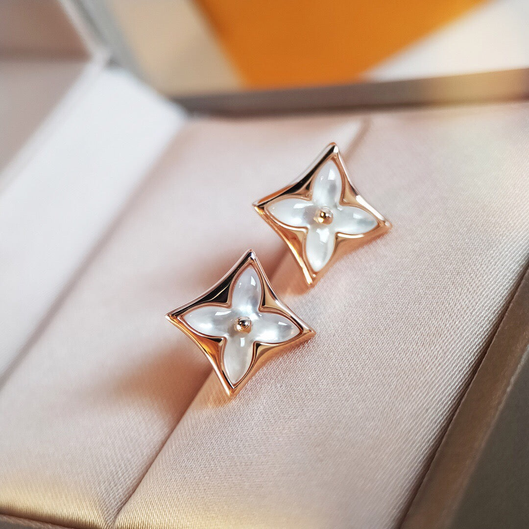 ¡®Lume Jewels¡¯STAR MOP PINK GOLD EARRINGS