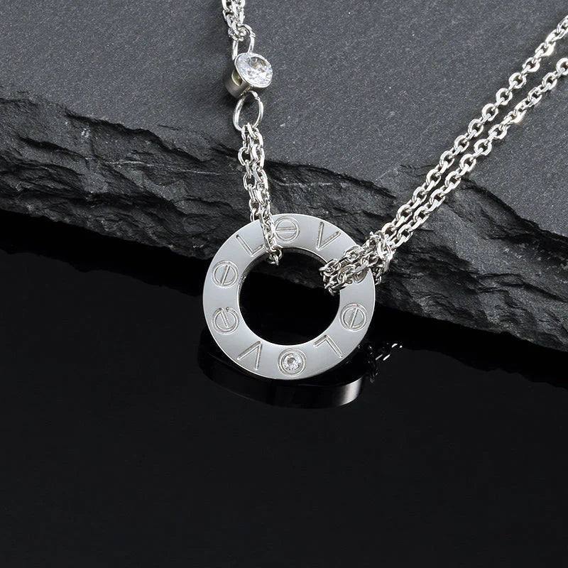 ¡®Lume Jewels¡¯LOVE NECKLACE 16MM 2 DIAMONDS