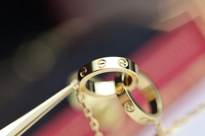 ¡®Lume Jewels¡¯LOVE NECKLACE DOUBLE RING GOLD