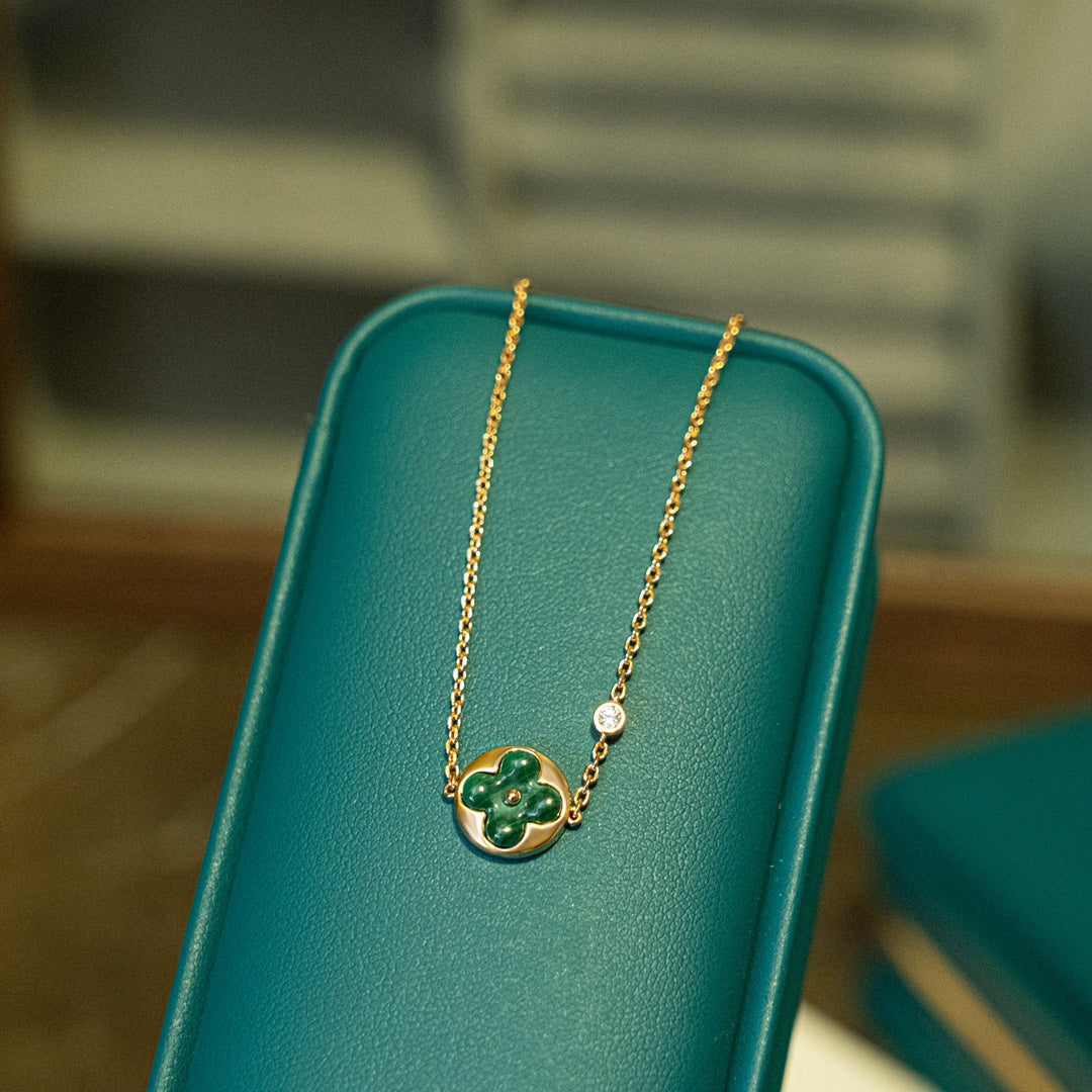¡®Lume Jewels¡¯SUN MALACHITE 1 DIAMOND PINK GOLD BRACELET