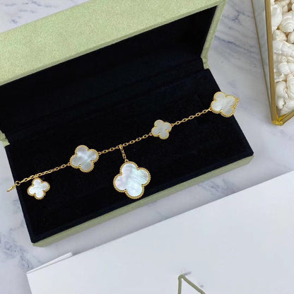 ¡®Lume Jewels¡¯MAGIC CLOVER MOP GOLD BRACELET 5 MOTIFS