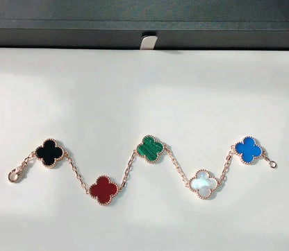 [Lume Jewels]New CLOVER 5 MOTIFS MULTICOLOR BRACELET