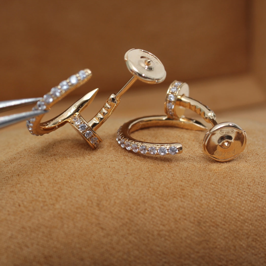 ¡®Lume Jewels¡¯JUSTE EARRINGS 12.75MM PINK GOLD DIAMOND