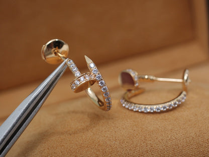 ¡®Lume Jewels¡¯JUSTE EARRINGS 12.75MM PINK GOLD DIAMOND