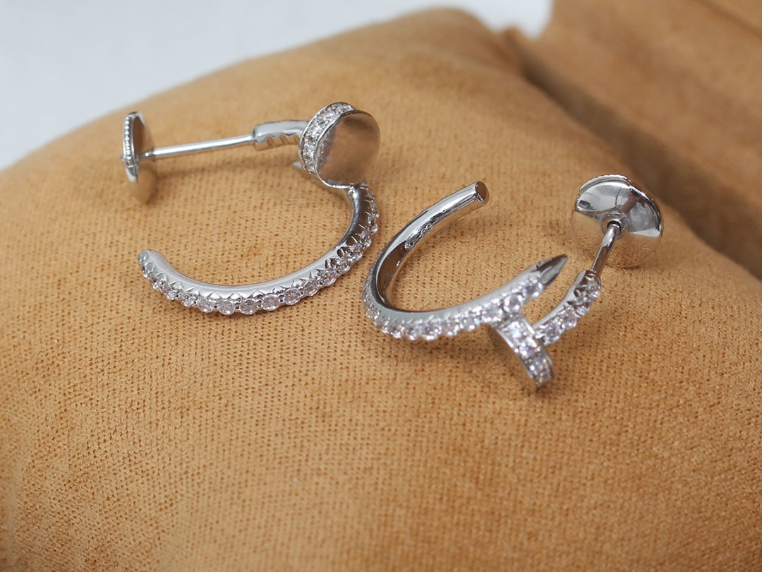 ¡®Lume Jewels¡¯JUSTE EARRINGS 12.75MM SILVER DIAMOND