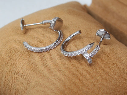 ¡®Lume Jewels¡¯JUSTE EARRINGS 12.75MM SILVER DIAMOND