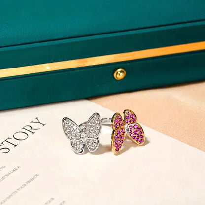 ¡®Lume Jewels¡¯TWIN BUTTERFLY DIAMOND RING