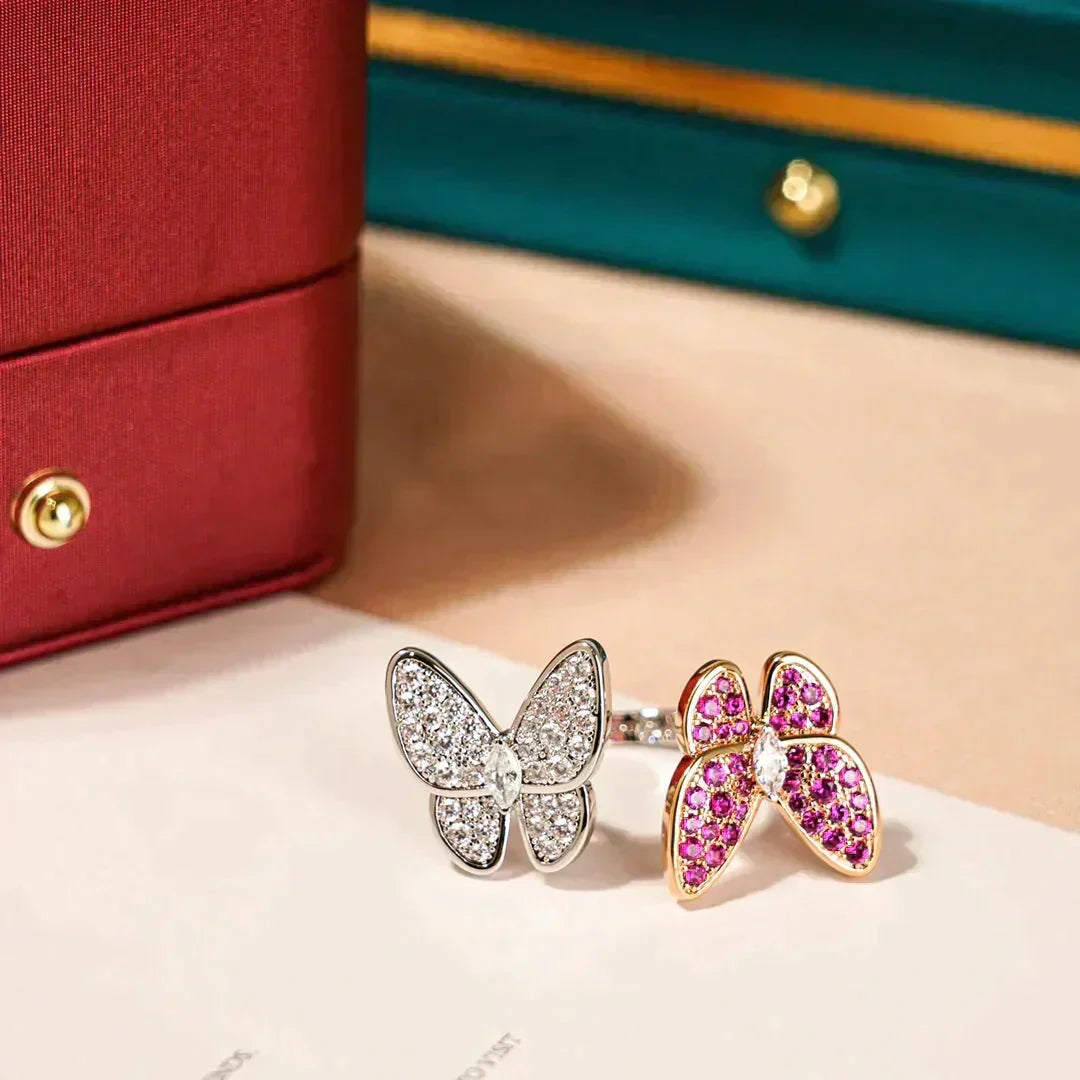 ¡®Lume Jewels¡¯TWIN BUTTERFLY DIAMOND RING