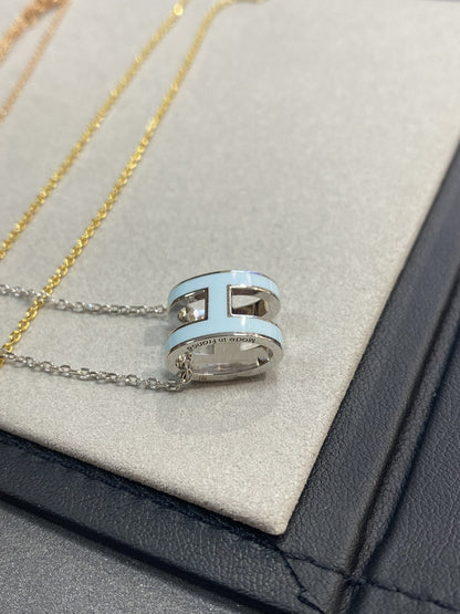 ¡®Lume Jewels¡¯POP H LIGHT BLUE NECKLACE