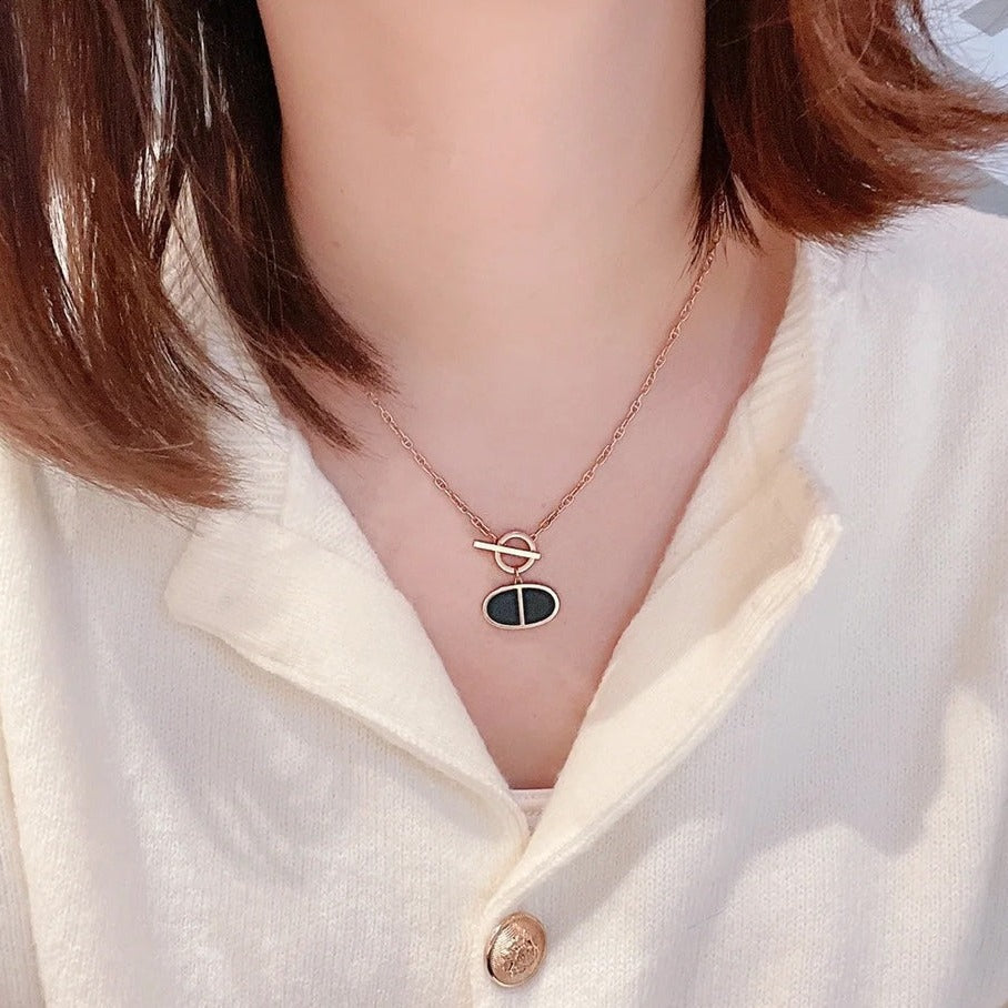 ¡®Lume Jewels¡¯CHAINE VERSO BLACK CERAMIC NECKLACE