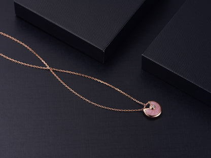 ¡®Lume Jewels¡¯AMULETTE ROSE GOLD PINK MOP NECKLACE