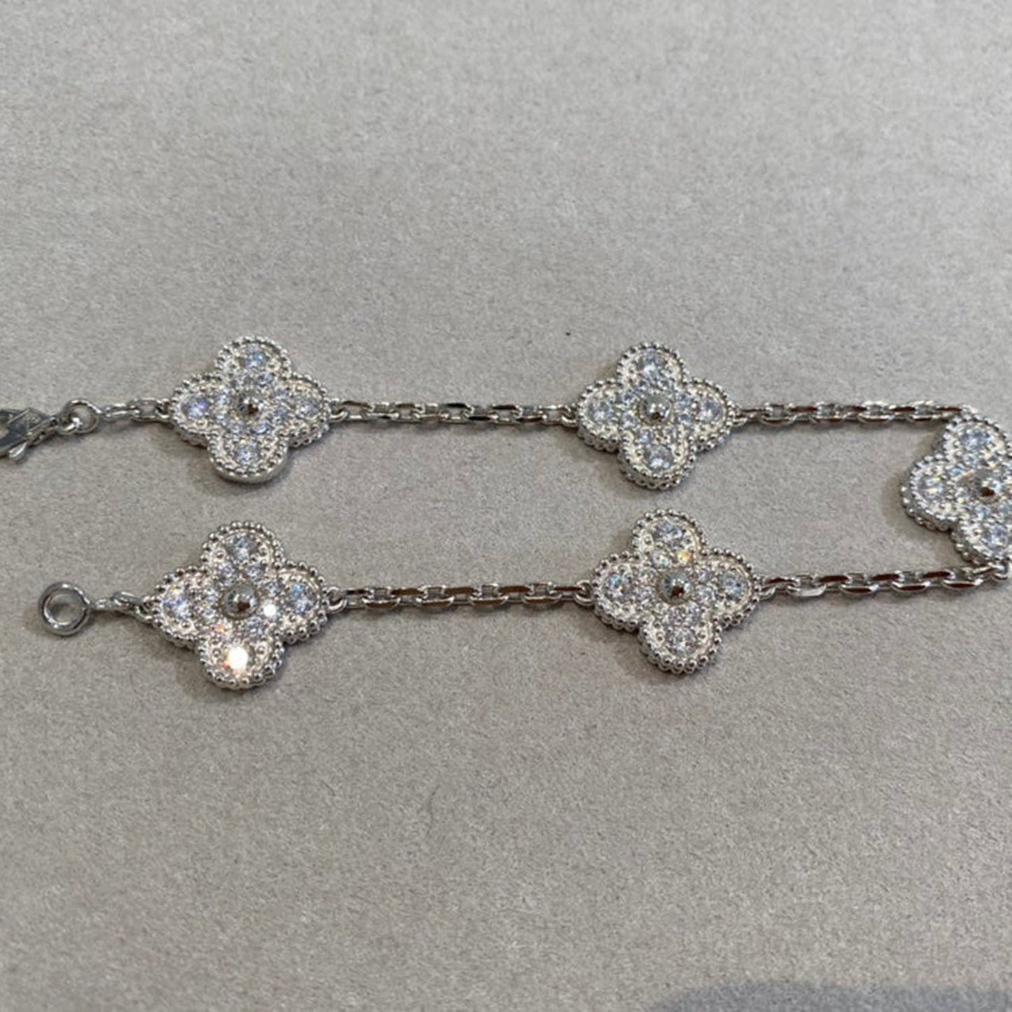 [Lume Jewels] New  CLOVER 5 MOTIF FULL DIAMOND BRACELET COLLECTION