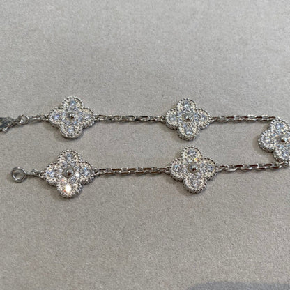 [Lume Jewels] New  CLOVER 5 MOTIF FULL DIAMOND BRACELET COLLECTION
