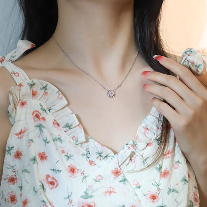 ¡®Lume Jewels¡¯SUN PEDANT PINK GOLD 1 DIAMOND NECKLACE