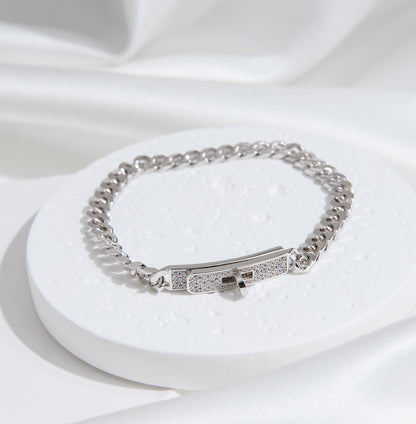 ¡®Lume Jewels¡¯KELLY CHAIN SILVER DIAMOND BRACELET